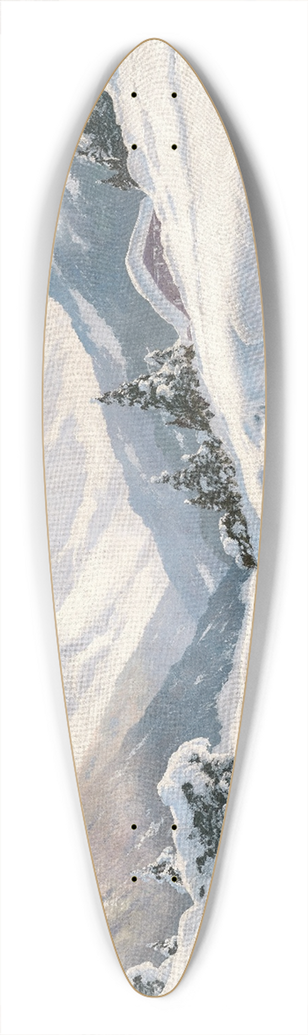 Toni Haller - A View of Arlberg 39.3 inch art pintail longboard deck