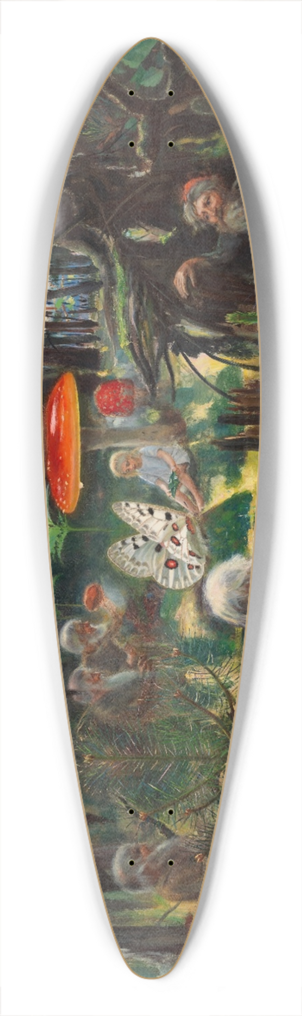Torsten Wasastjerna - Fairy Tale Princess 39.3 inch art pintail longboard deck