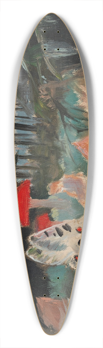 Torsten Wasastjerna - The Princess and a Butterfly Underneath a Fly Agaric, sketch for the painitng Farity Tale Princess 39.3 inch art pintail longboard deck