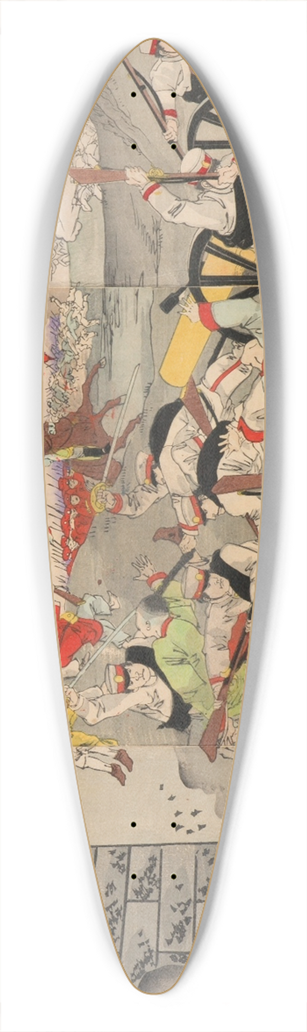 Toyohara Chikanobu - The Fall of Beijing 39.3 inch art pintail longboard deck