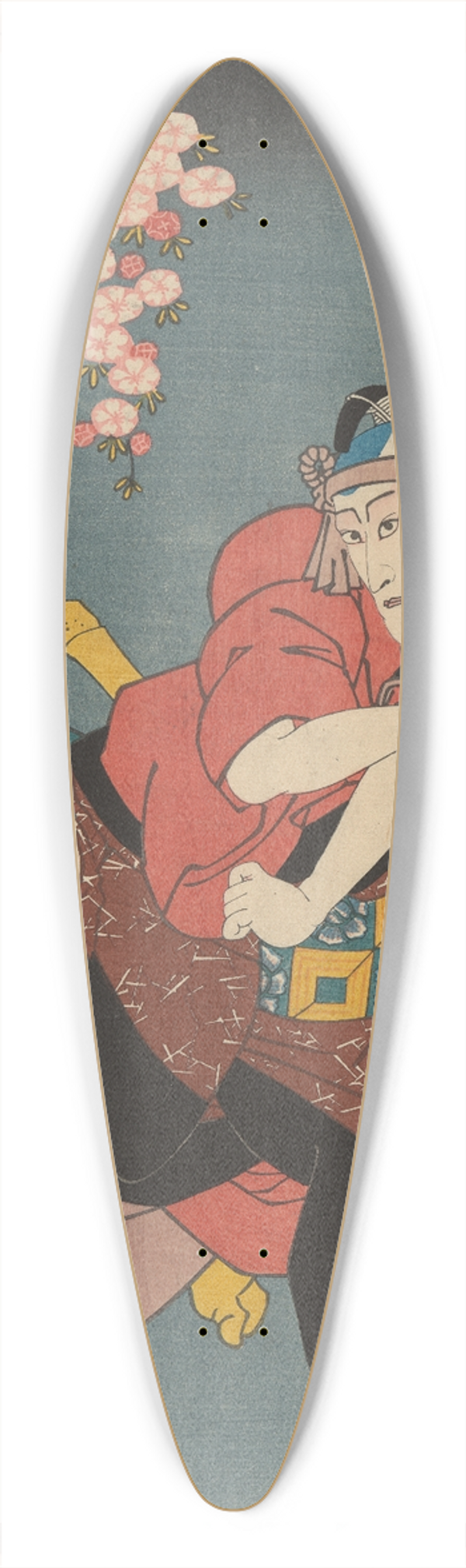 Toyokuni Utagawa - Actor in brown and red costume 39.3 inch art pintail longboard deck