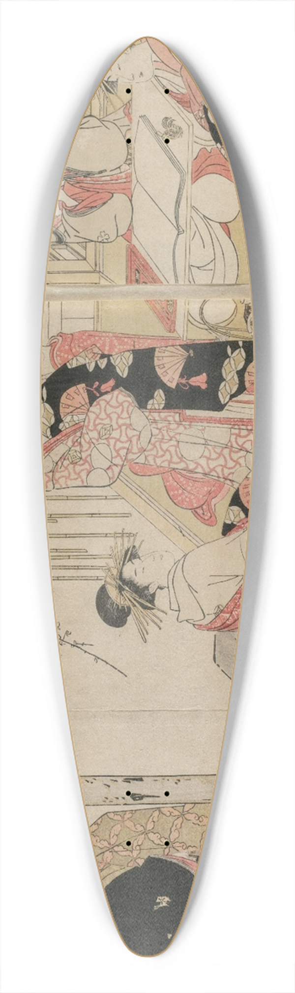 Toyokuni Utagawa - Courtesans of the giya on a Spring Outing 39.3 inch art pintail longboard deck
