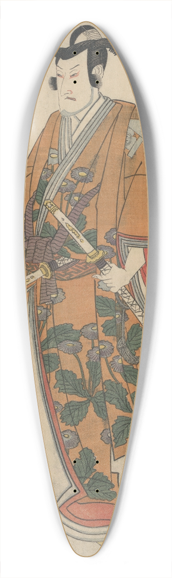 Toyokuni Utagawa - Sandaime band hikosaburo no saemon suketsune 39.3 inch art pintail longboard deck