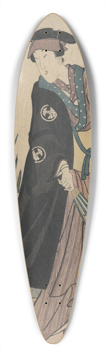 Toyokuni Utagawa - Segawa Kikunoj 39.3 inch art pintail longboard deck