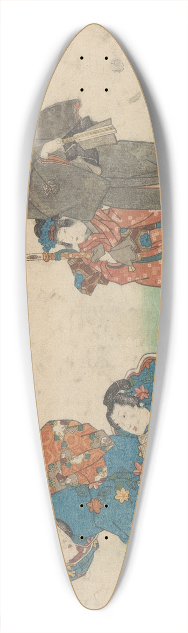 Toyokuni Utagawa - Stage Scene; Four Actors 39.3 inch art pintail longboard deck