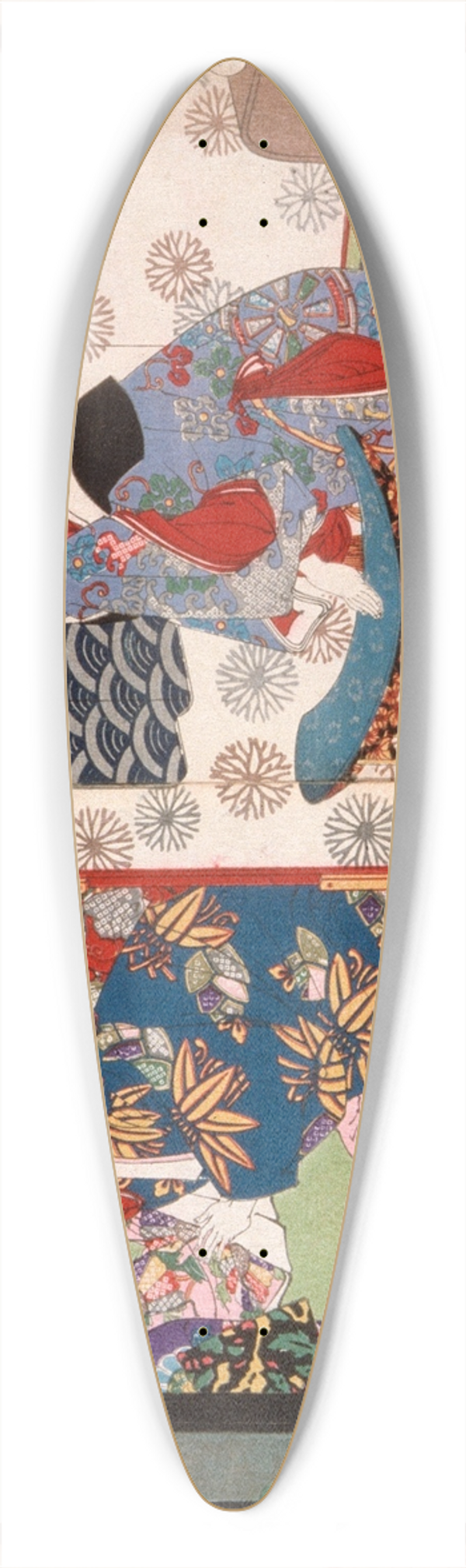 Tsukioka Yoshitoshi - A Banquet at the Koshida Palace 39.3 inch art pintail longboard deck