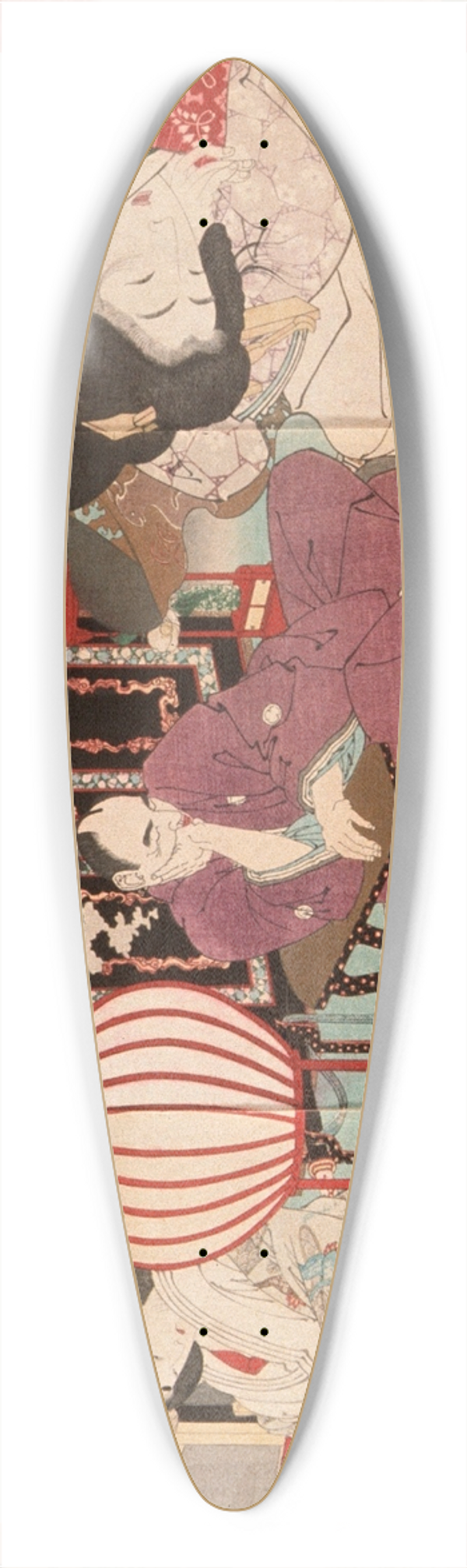 Tsukioka Yoshitoshi - A Woman Saving the Nation; A Chronicle of Great Peace 39.3 inch art pintail longboard deck