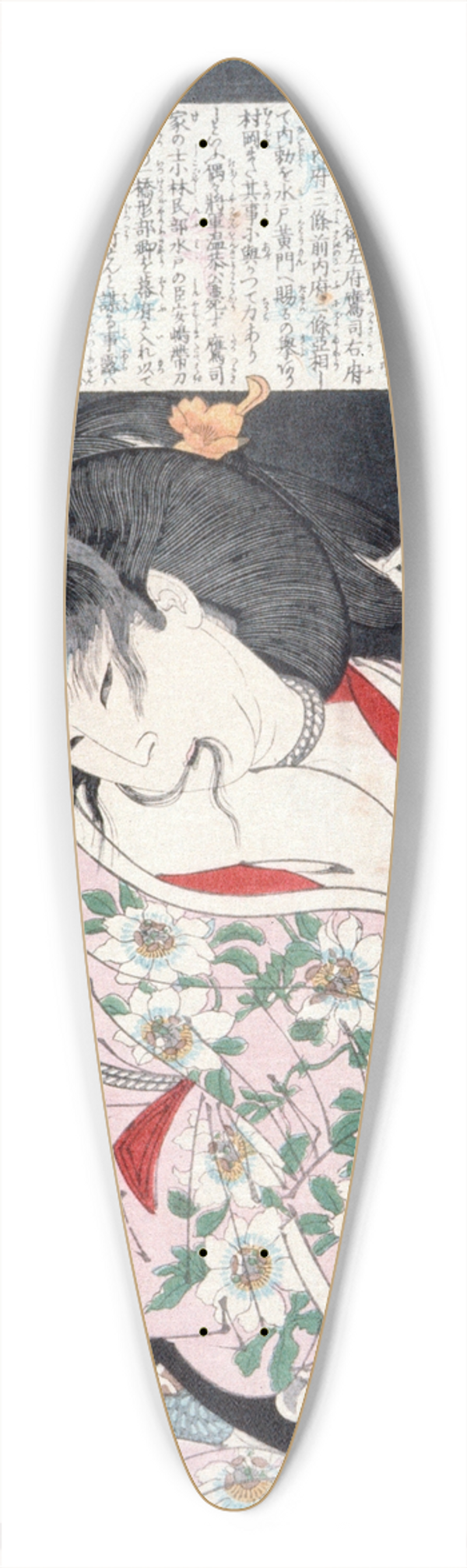 Tsukioka Yoshitoshi - Muraoka of the Konoe Clan Bound with Rope 39.3 inch art pintail longboard deck
