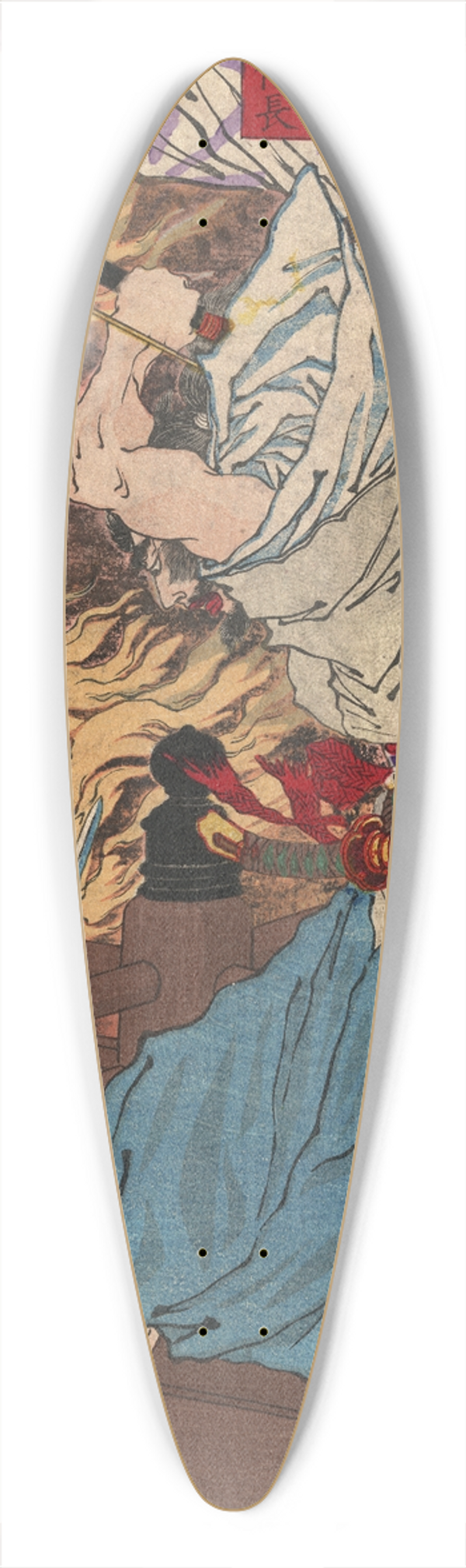Tsukioka Yoshitoshi - Oda Nobunaga 39.3 inch art pintail longboard deck