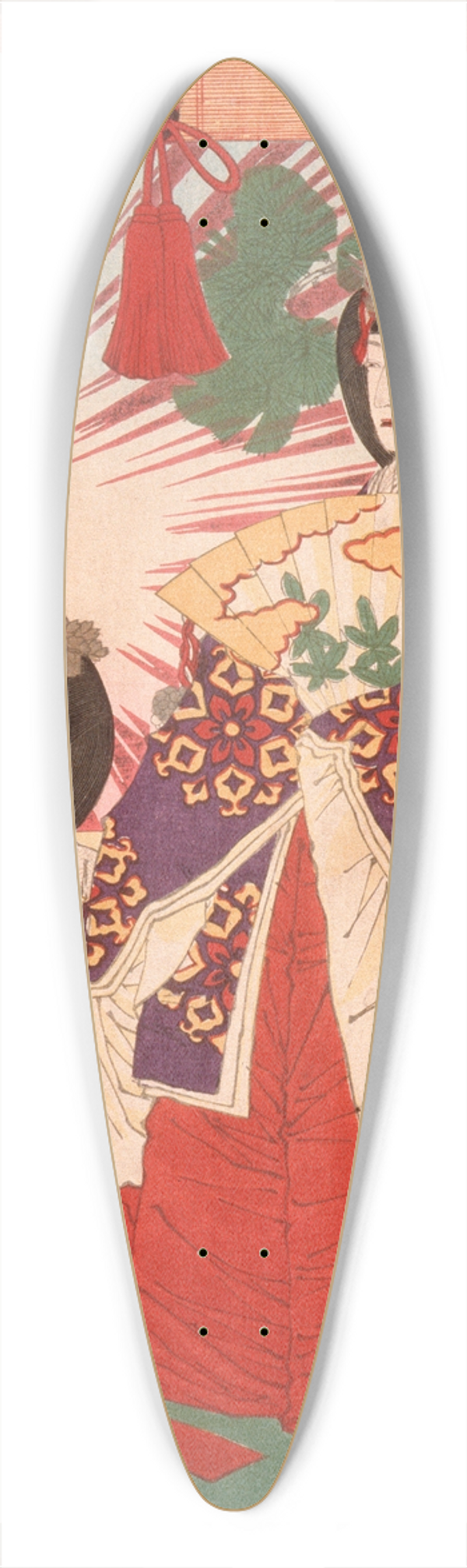 Tsukioka Yoshitoshi - Sunrise 39.3 inch art pintail longboard deck