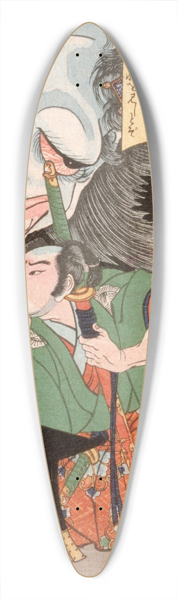 Tsukioka Yoshitoshi - Takagi Umanosuke and the Ghost of a Woman 39.3 inch art pintail longboard deck