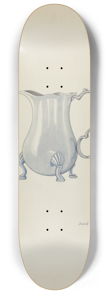 David P Willoughby - Silver Jug for Cream 8.25 inch art skate deck