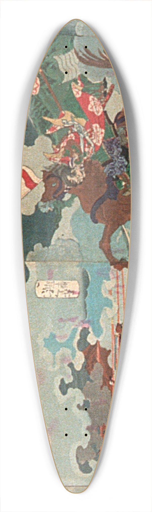 Tsukioka Yoshitoshi - The Great Battle at Sekigahara 39.3 inch art pintail longboard deck