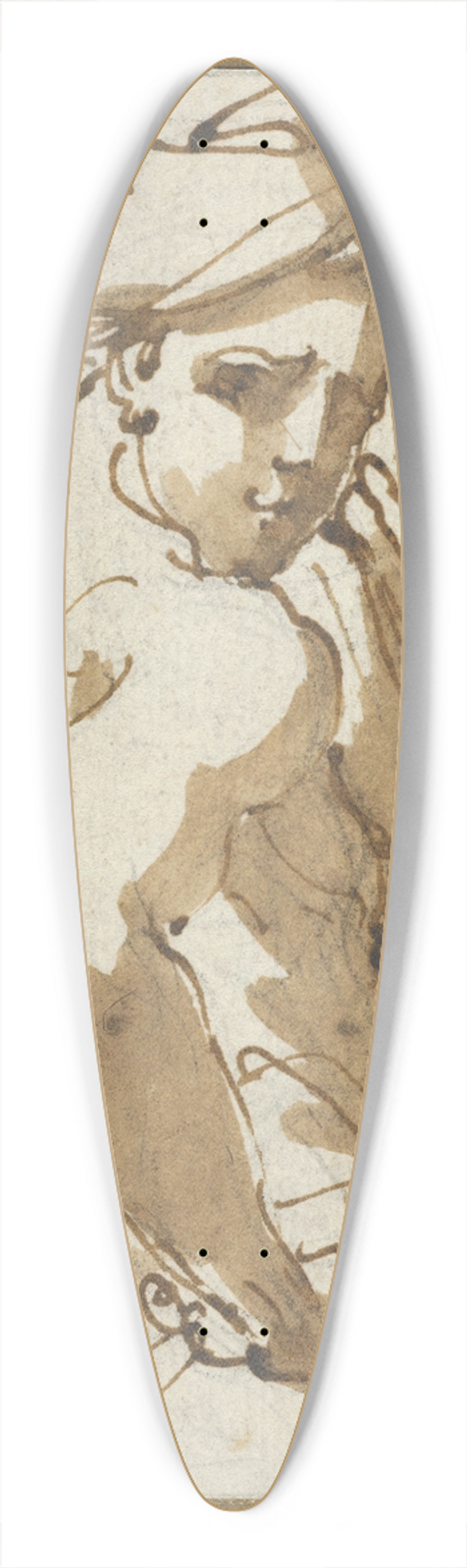 Ubaldo Gandolfi - Judith with the Head of Holofernes 39.3 inch art pintail longboard deck