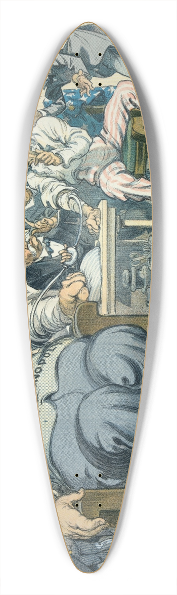 Udo Keppler - Bled 39.3 inch art pintail longboard deck