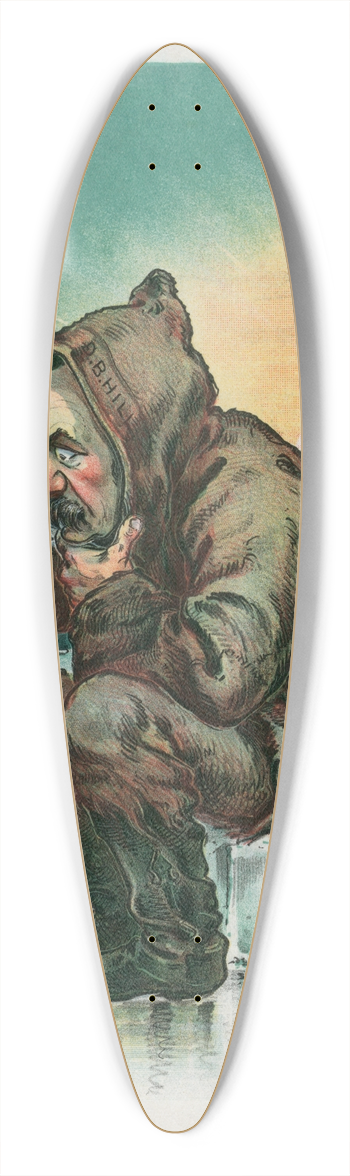Udo Keppler - Hell never catch it 39.3 inch art pintail longboard deck