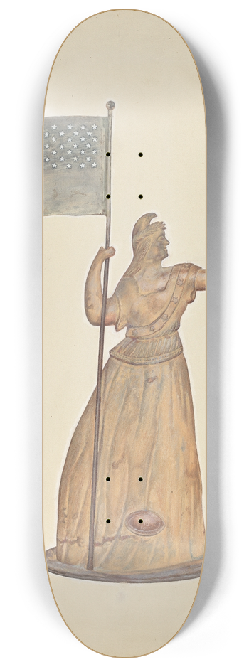 David Ramage - Weather Vane  Goddess of Liberty 8.25 inch art skate deck