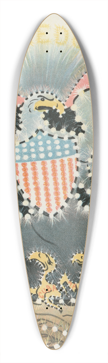 Udo Keppler - July 4th 1901 39.3 inch art pintail longboard deck