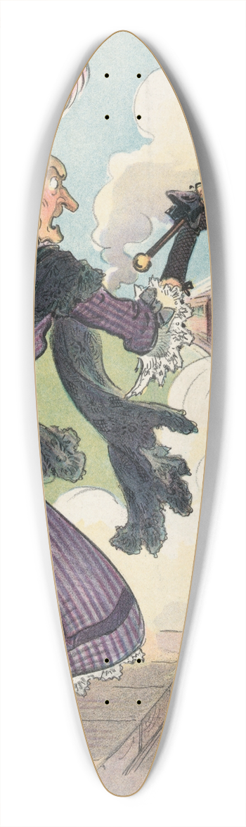 Udo Keppler - Left again 39.3 inch art pintail longboard deck