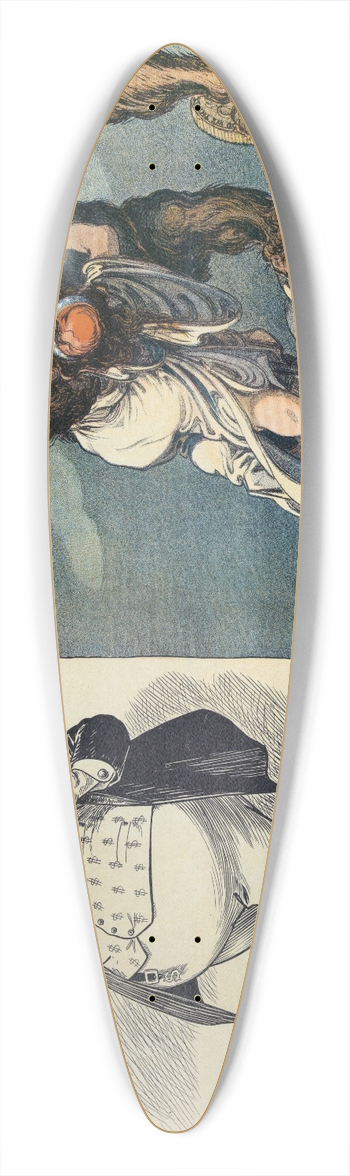 Udo Keppler - Monopoly 39.3 inch art pintail longboard deck