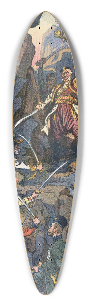 Udo Keppler - Nicholas of Montenegro 39.3 inch art pintail longboard deck