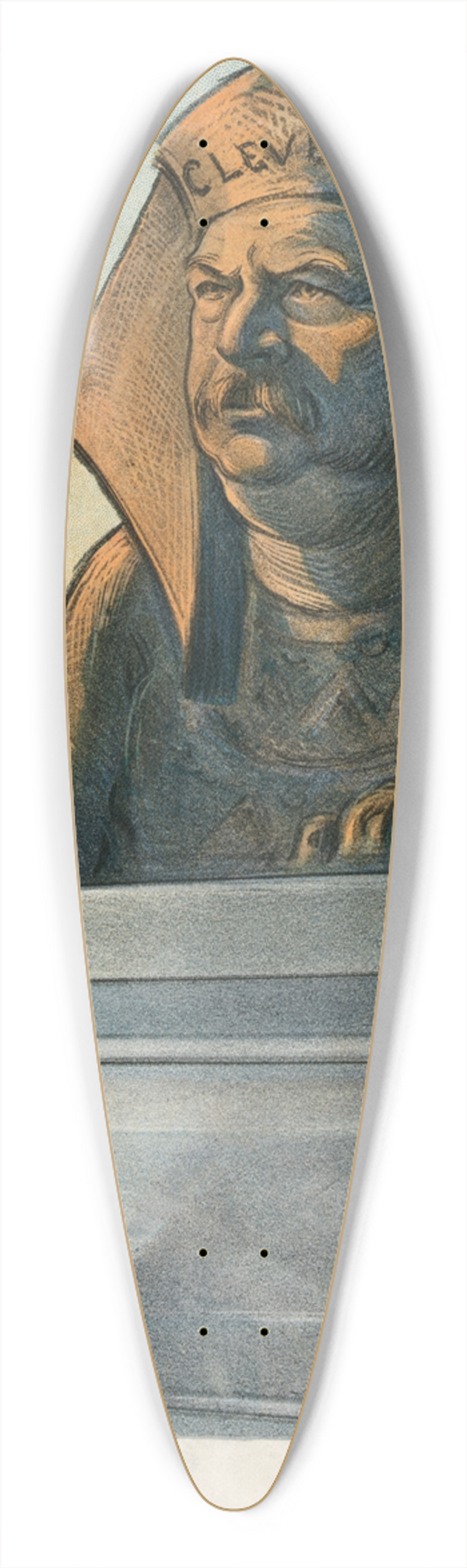 Udo Keppler - The riddle of the Sphinx 39.3 inch art pintail longboard deck