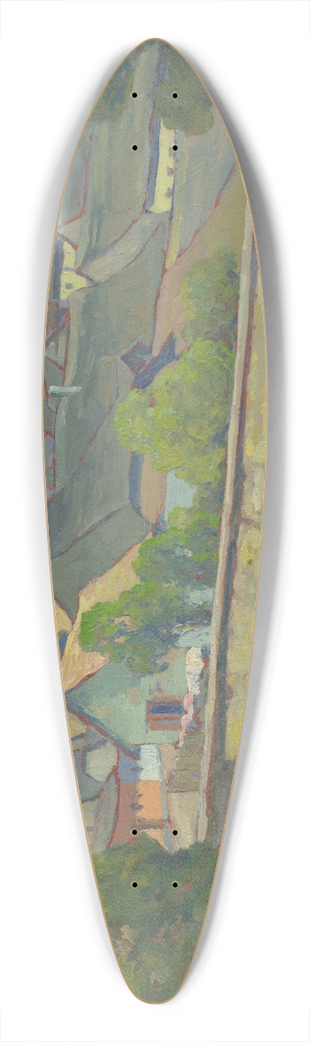 udovt ordk - A small town in Spi 39.3 inch art pintail longboard deck