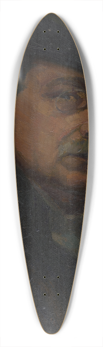 udovt ordk - Man with glasses 39.3 inch art pintail longboard deck