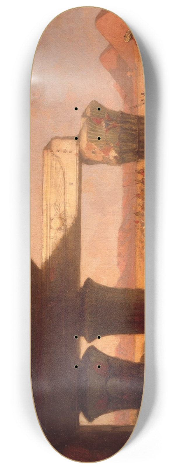 David Roberts - Egyptian Landscape with a Distant View of the Pyramids 8.25 inch art skate deck
