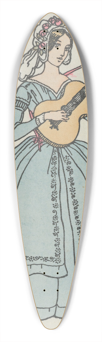 Urban Janke - Biedermeier Fashion 4 39.3 inch art pintail longboard deck