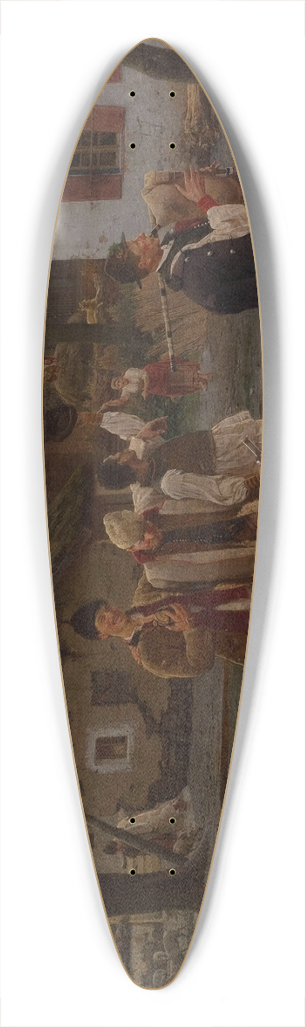 Uro Predi - Happy Brothers 39.3 inch art pintail longboard deck