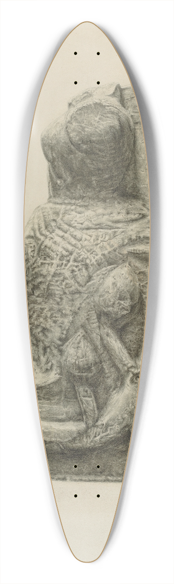 Ursula Lauderdale - Small Stone Fountain 39.3 inch art pintail longboard deck