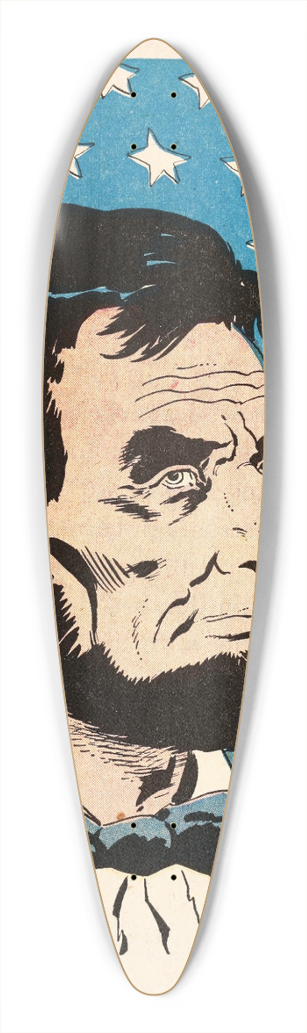 U.S. Information Agency - Abraham Lincoln 39.3 inch art pintail longboard deck