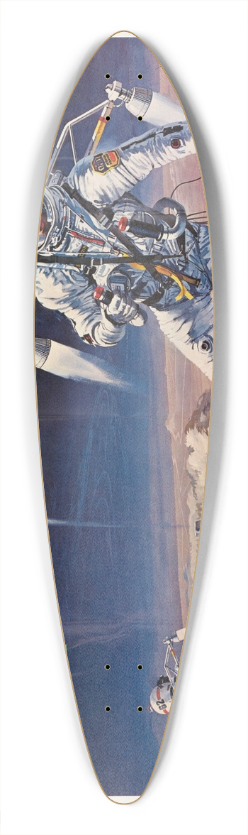 U.S. Information Agency - Al Hayat Fi America No. 32 39.3 inch art pintail longboard deck