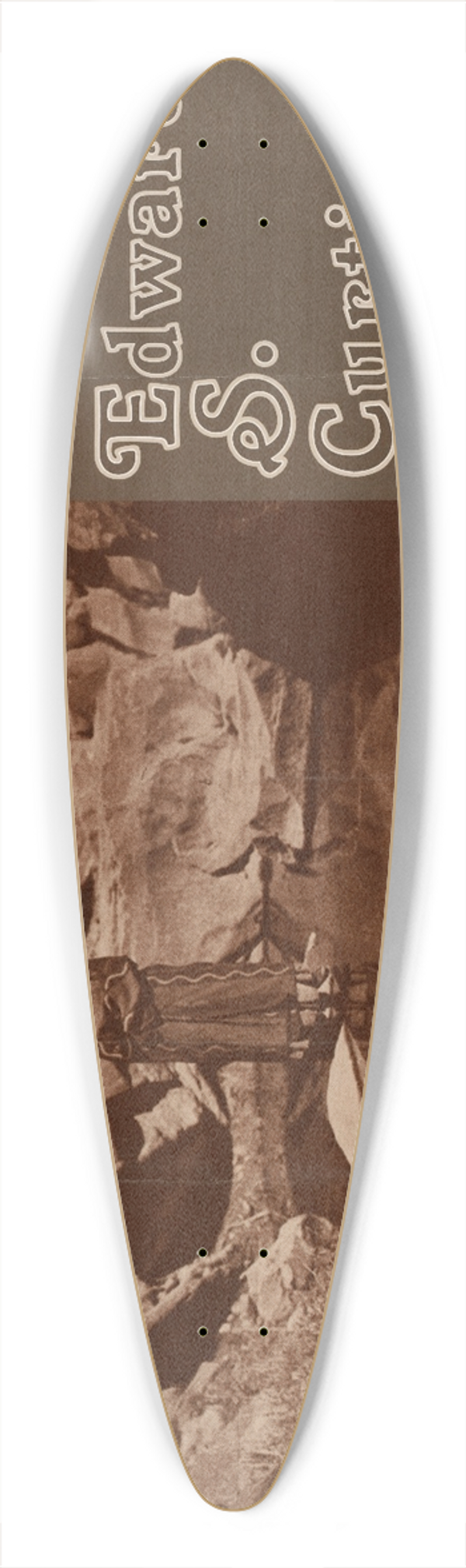 U.S. Information Agency - Edward S. Curtis 39.3 inch art pintail longboard deck