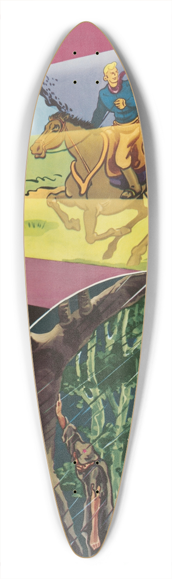U.S. Information Agency - Entertainment and Depression 39.3 inch art pintail longboard deck