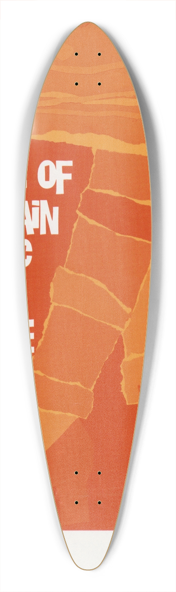 U.S. Information Agency - Festival of Mountain Music and Dance 39.3 inch art pintail longboard deck