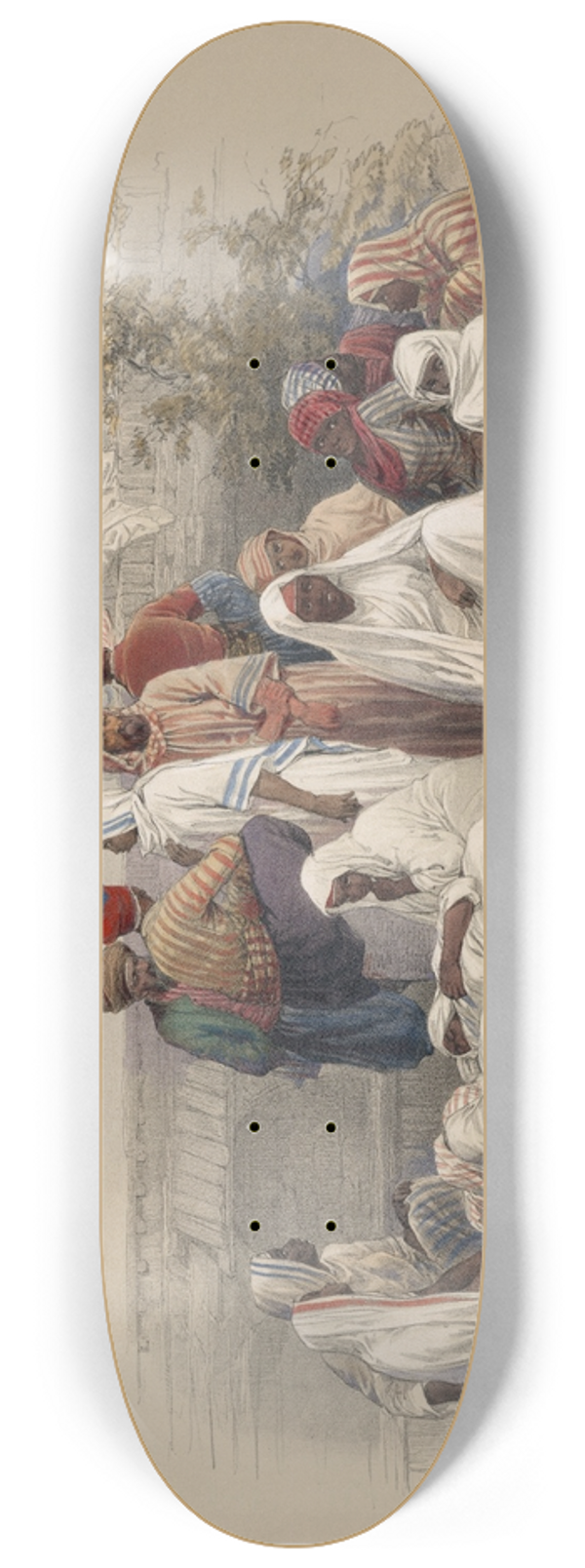 David Roberts - In the slave market at Cairo. 8.25 inch art skate deck