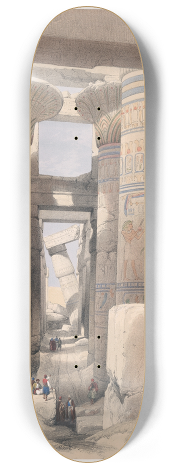 David Roberts - Karnac [Karnak]. Nov. 27, 1838. 8.25 inch art skate deck