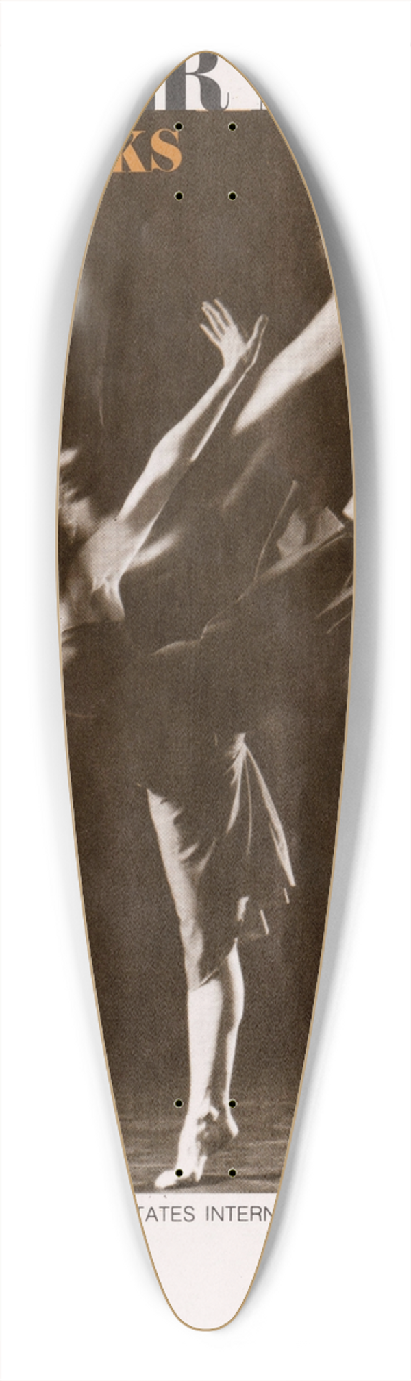 U.S. Information Agency - Jennifer Miller & The Works 2 39.3 inch art pintail longboard deck