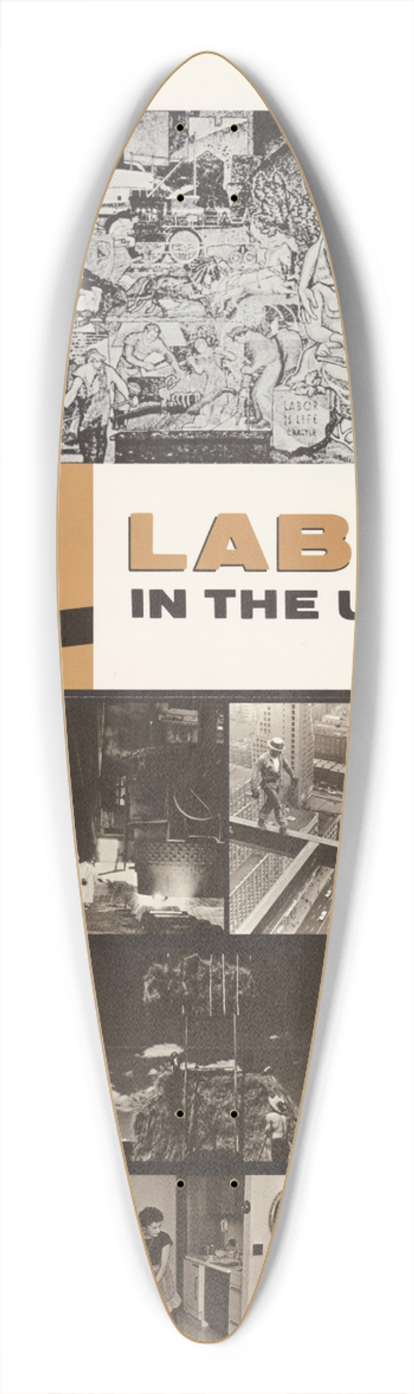U.S. Information Agency - Labor Day in the United States 39.3 inch art pintail longboard deck