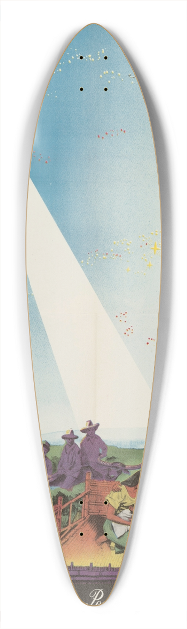 U.S. Information Agency - May the Peace of Christ be with You 39.3 inch art pintail longboard deck