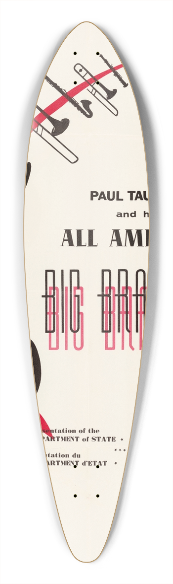 U.S. Information Agency - Paul Taubman and his All American Big Brass Band 39.3 inch art pintail longboard deck