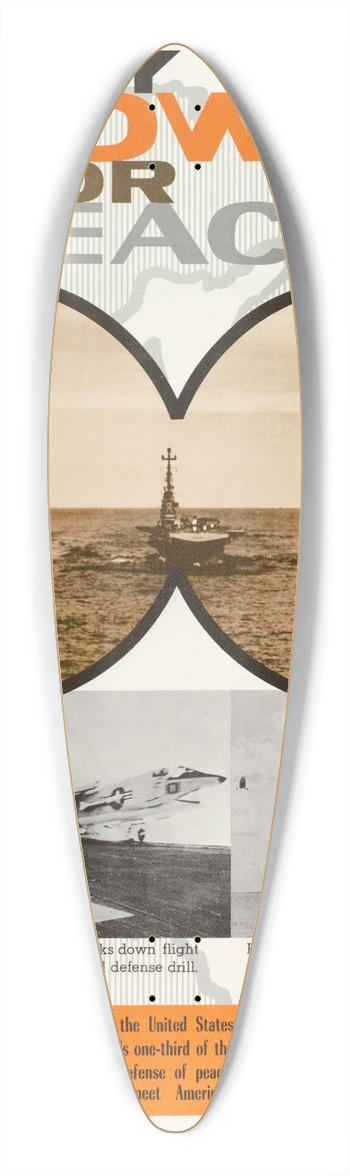 U.S. Information Agency - Ready Power for Peace, 7th Fleet 39.3 inch art pintail longboard deck