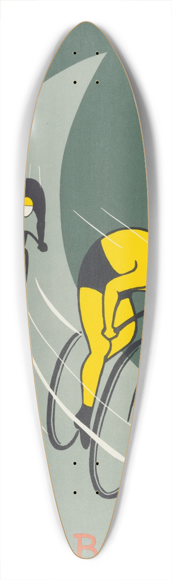 U.S. Information Agency - Ryukyuan-American Friendship Committee Bicycle Race 39.3 inch art pintail longboard deck