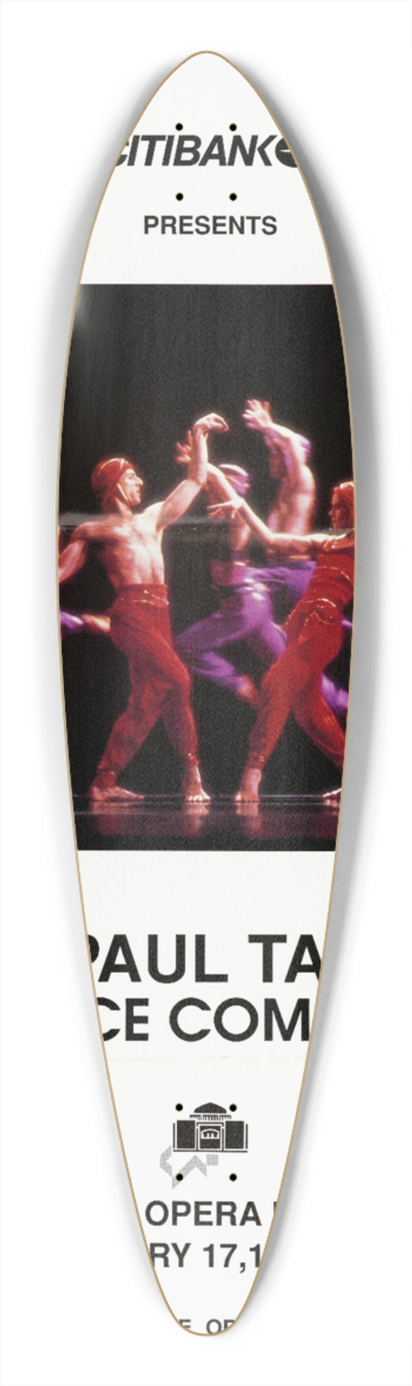 U.S. Information Agency - The Paul Taylor Dance Company 39.3 inch art pintail longboard deck