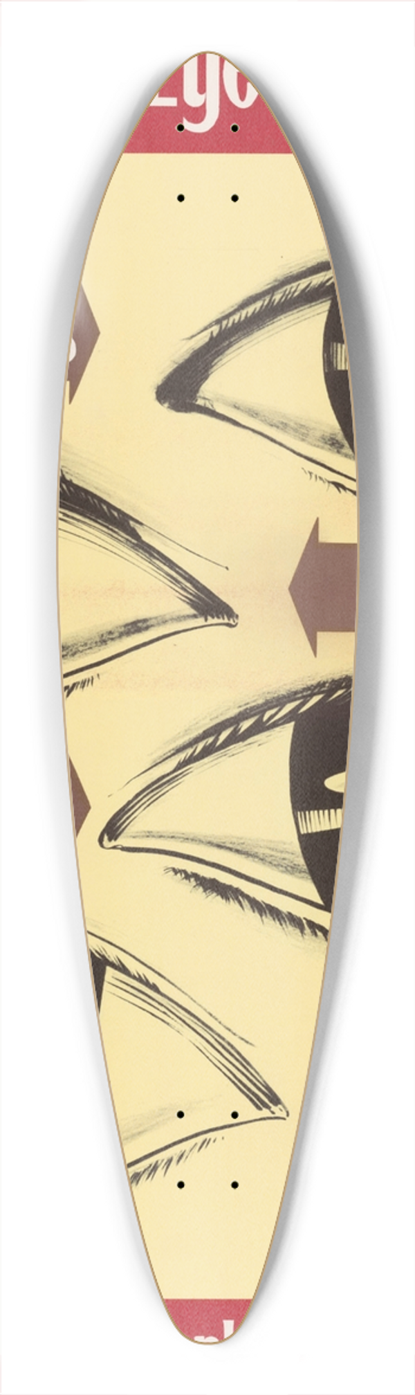 U.S. Information Agency - The Public Eye is on You 39.3 inch art pintail longboard deck