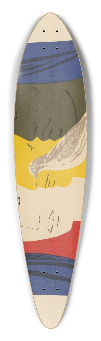 U.S. Information Agency - V Festival Mundial de la Juventud y de los Edudiantes-Varsovia 39.3 inch art pintail longboard deck
