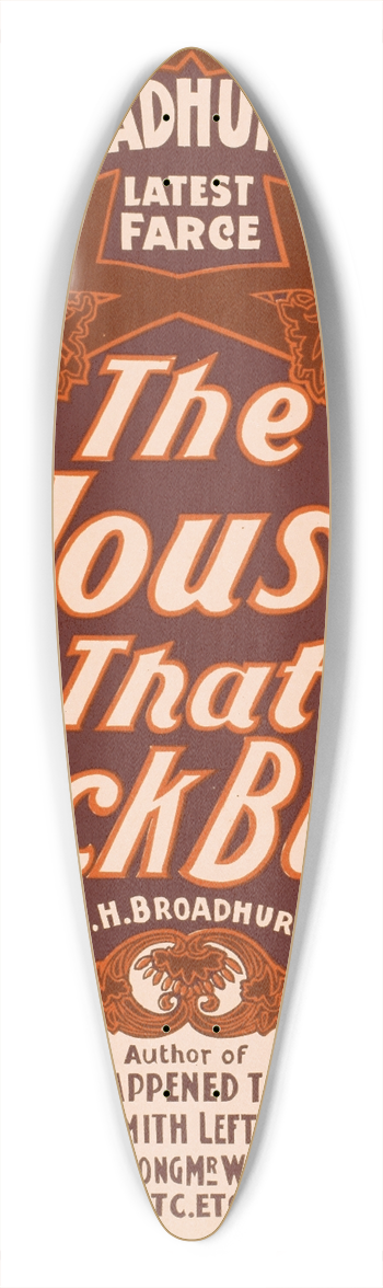 U.S. Printing Co. - The house that Jack built 39.3 inch art pintail longboard deck