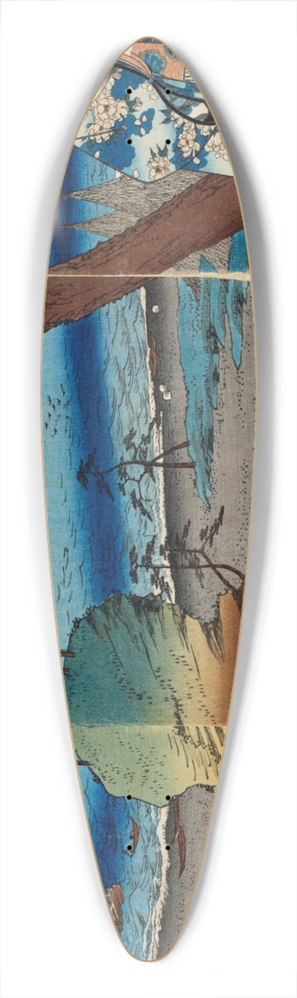 Utagawa Kunisada (Toyokuni III) - Fashionable Genji at Suma 39.3 inch art pintail longboard deck